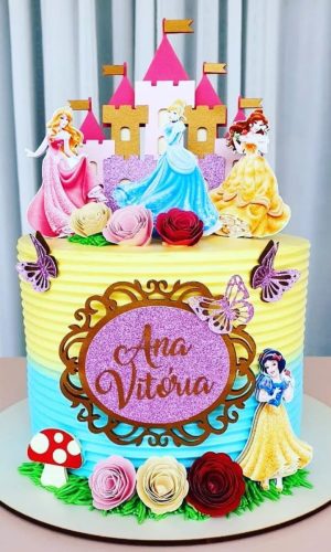 #075 - Arquivo de Corte Topo de Bolo - Princesas