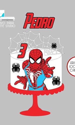 141 - Arquivo Topo de Bolo Homem Aranha