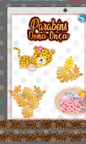 1837 -ARQUIVO TOPO DE BOLO ONCINHA PERSONALIZADO EM PDF
