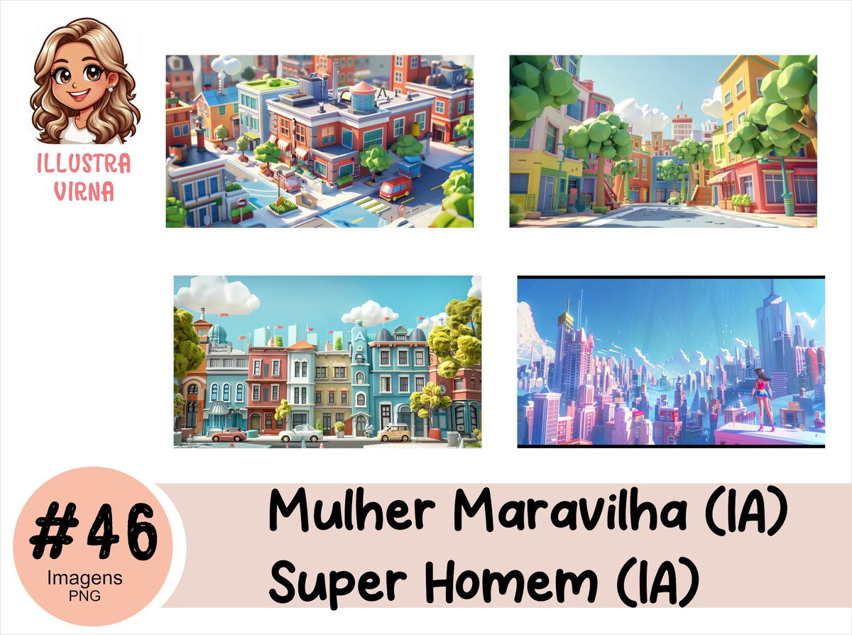 #2002 - Kit Digital - Mulher Maravilha e Super Homem (ia) - Imagem 2