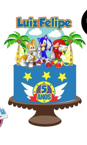 #2209 Arquivo de Corte Topo de Bolo Sonic