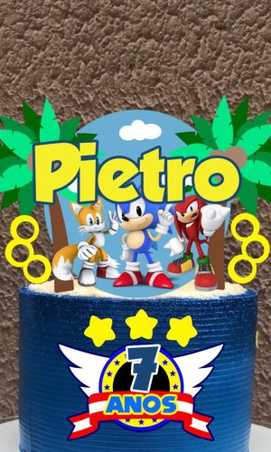2 Arquivo de Corte Topo de Bolo Sonic 5