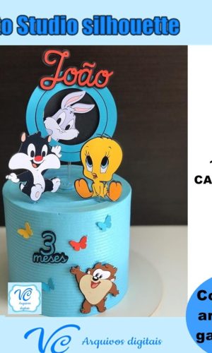 353- Arquivo de Corte Topo de Bolo Looney Tunes Baby