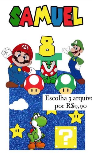 3D ARQUIVO DE CORTE - TOPO SUPER MARIO