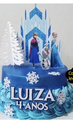 416 - Topo de bolo Frozen arvore 3d - arquivo de corte