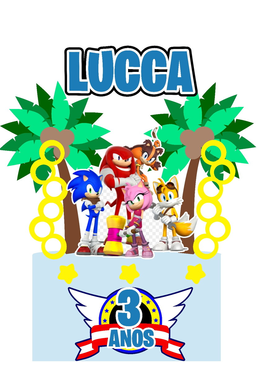 538 - Topo de Bolo Sonic123