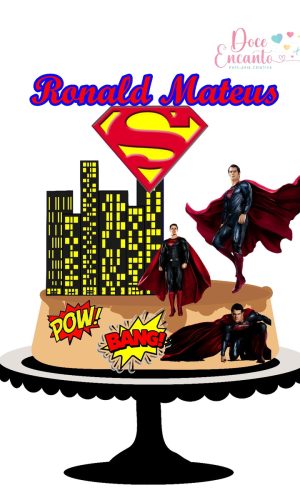 541 - Topo de Bolo Super Homem Adulto