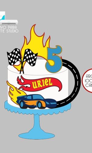 59 - Arquivo Topo de Bolo Carro Hotwheels