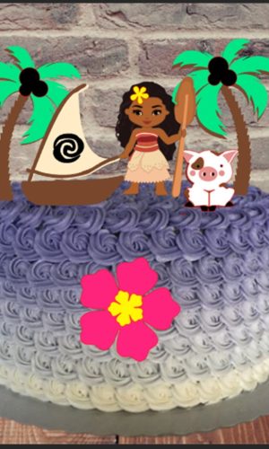 Arquivo de Corte topo de bolo Moana camada