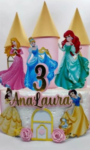 Arquivo Digital Topo de Bolo Castelo Princesas