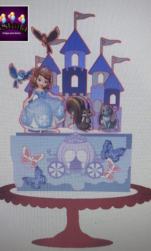 Arquivo Digital Topo de Bolo Princesa Sofia