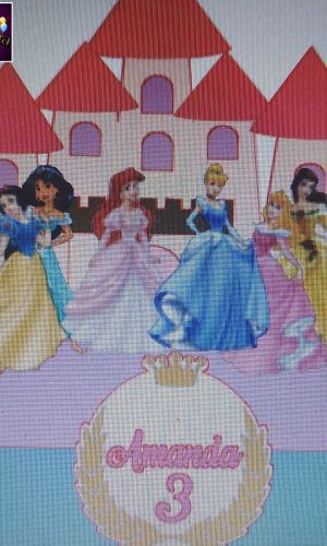Arquivo Digital Topo de Bolo Princesas+ 4 Arquivos
