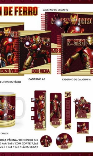 Arquivo Combo Volta as Aulas Homem de ferro PDF PNG