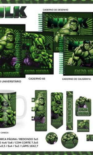 Arquivo Combo Volta as Aulas Hulk PDF PNG