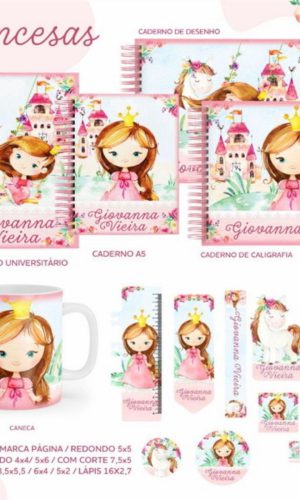 Arquivo Combo Volta as Aulas Princesas PDF PNG
