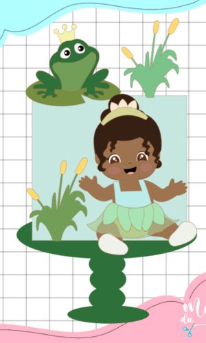 Arquivo Corte: Topo de Bolo a Princesa e o Sapo 001