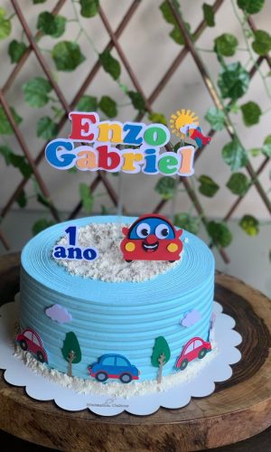 Arquivo Topo de Bolo Carros + 4 Arquivos a Sua Escolha