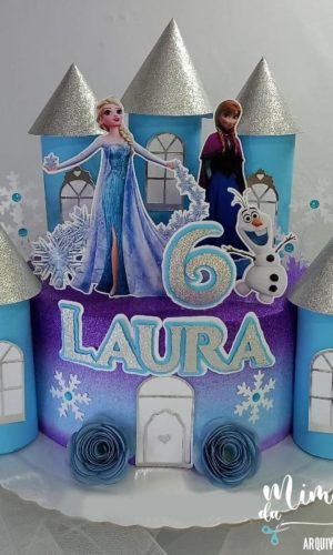 Arquivo Corte: Topo de Bolo Frozen 012