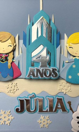 Arquivo Corte: Topo de Bolo Frozen 013