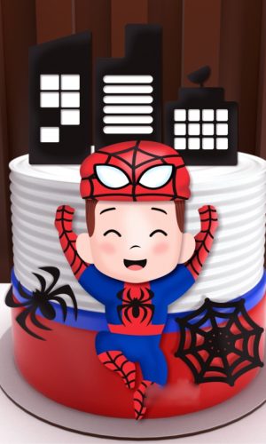 Arquivo Corte Topo de Bolo Homem Aranha Baby - Silhouette