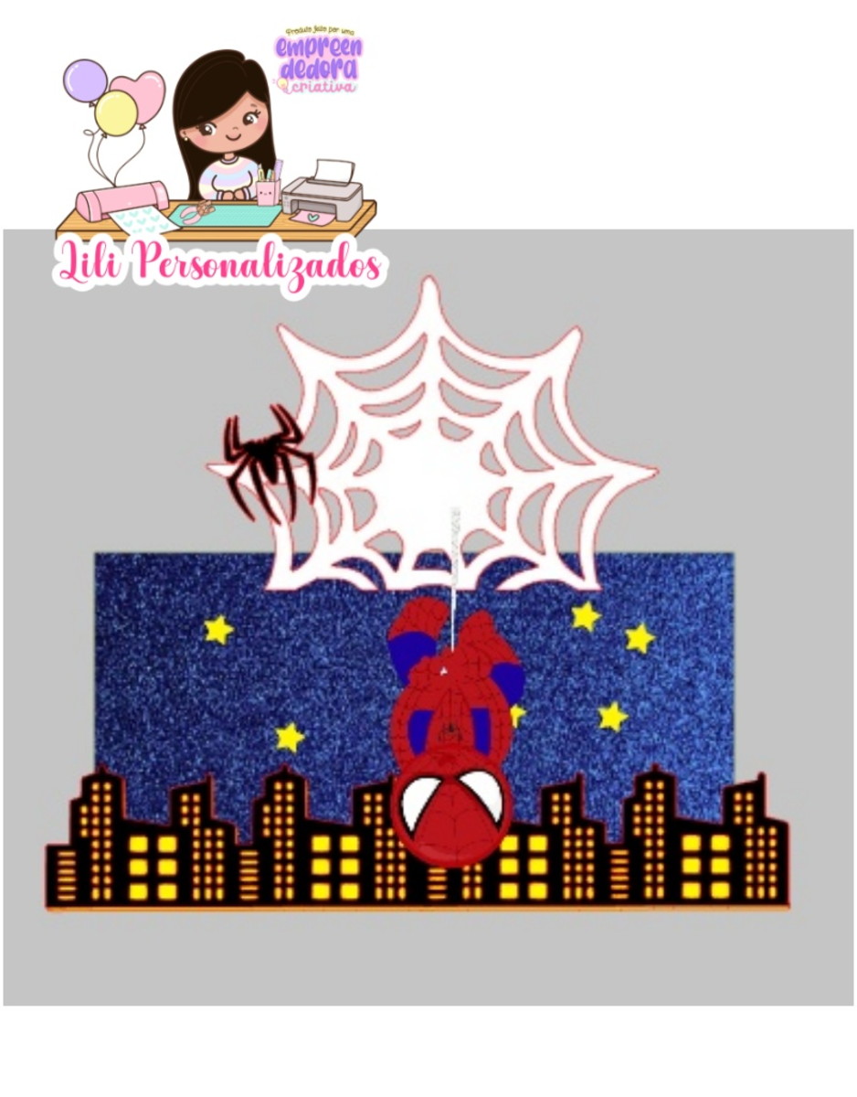 Arquivo Corte Topo de Bolo Homem Aranha Lili 02 +2brindes