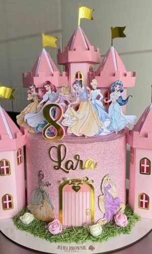 Arquivo Corte: Topo de Bolo Princesas Castelo 009