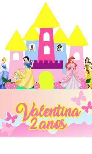 Arquivo Corte: Topo de Bolo Princesas Disney 002