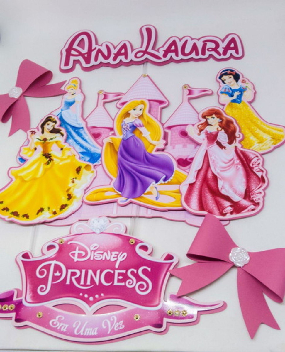 Arquivo Corte Topo de Bolo Princesas Disney #2740 Studio