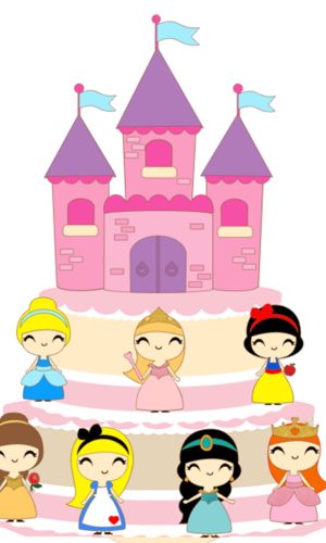 Arquivo Corte - Topo de bolo Princesas Disney 4