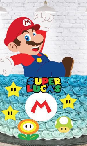 Arquivo Corte Topo de Bolo Super Mario Camada