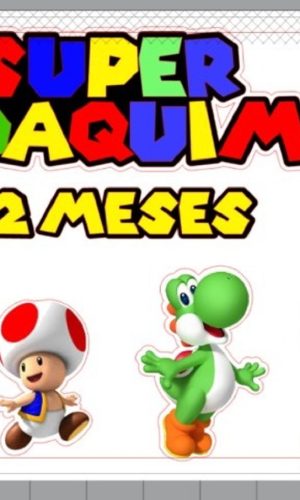Arquivo Topo de Bolo Super Mario + 4 Arquivos a Sua Escolha