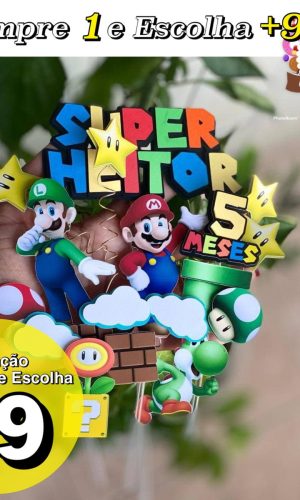 Arquivo Corte Topo de Bolo Super Mario - Studio 002