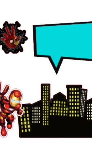 Arquivo Topo de Bolo Vingadores + 4 Arquivos a Sua Escolha
