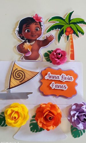 Arquivo corte topo Moana modelo Lívia+brinde