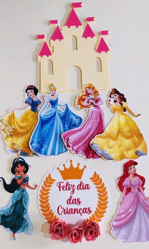 Arquivo corte Topo princesas Disney +brinde