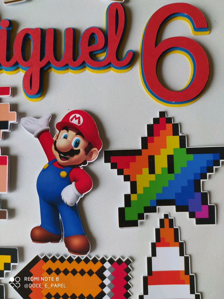 Arquivo corte topo super Mário Star+edição de nome - Imagem 3