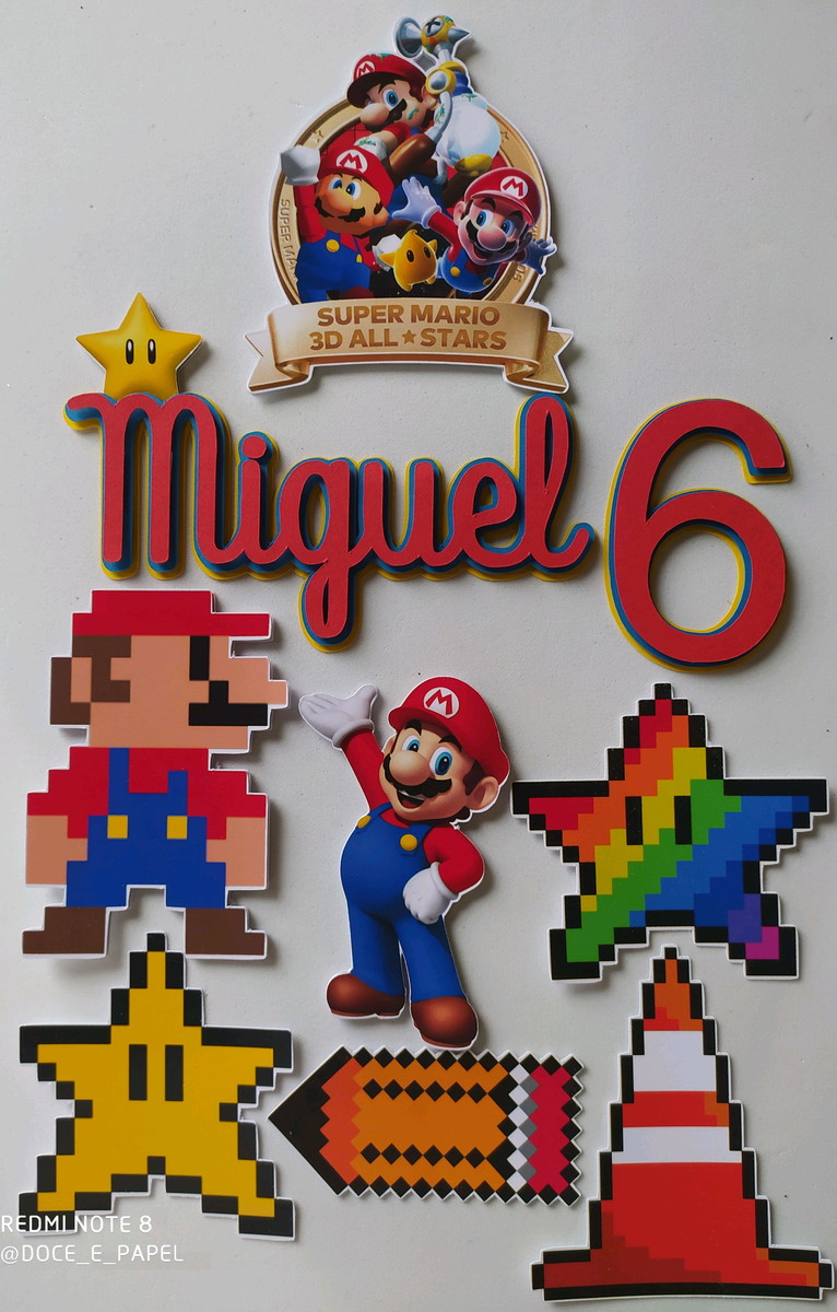 Arquivo corte topo super Mário Star+edição de nome