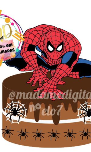 Kit com 5 arquivos de corte: 02-HOMEM ARANHA TOPO (CAMADAS)