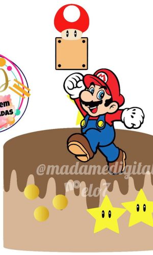 Kit com 5 arquivos de corte: 05-SUPER MARIO (camadas)