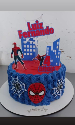 Kit com 5 arquivos de corte 07-HOMEM ARANHA TOPO DE BOLO