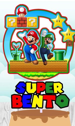 Kit com 5 arquivos de corte:07-SUPER MARIO TOPO CIRCULAR