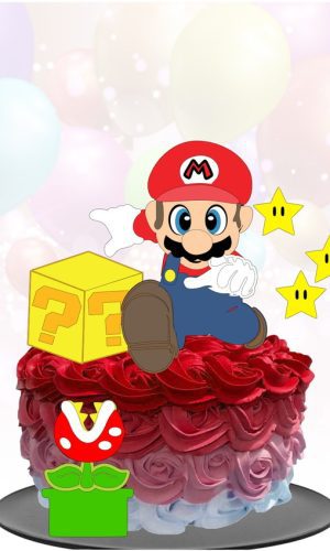 Kit com 5 arquivos de corte 11-SUPER MARIO TOPO EM CAMADAS