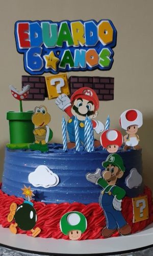 Kit com 5 arquivos de corte 13-SUPER MARIO TOPO EM CAMADAS
