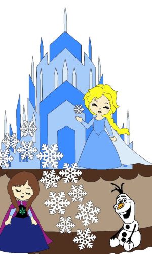 Kit com 5 arquivos de corte 19-FROZEN TOPO DE BOLO CAMADAS