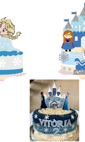 ARQUIVO DE CORTE 3 TOPOS DE BOLO FROZEN