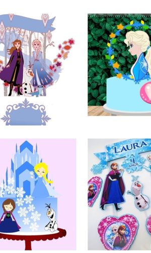 ARQUIVO DE CORTE 4 TOPOS DE BOLO FROZEN
