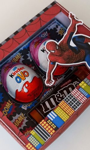 Arquivo de Corte Caixa Kinder Homem Aranha Pdf/stúdio #5154