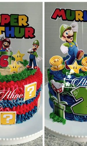 Arquivo de corte - Decoração/Topo de bolo Super Mario 2model