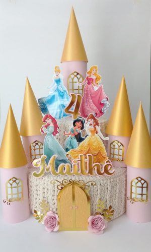 Arquivo de Corte (digital) - Topo Bolo Castelo Princesas