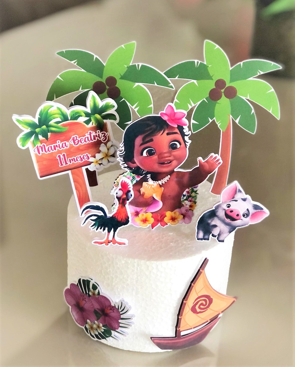 ARQUIVO DE CORTE DIGITAL - TOPO DE BOLO MOANA BABY - Imagem 3